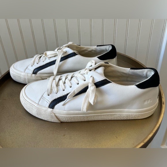 MADEWELL DELIA SIDEWALK LOW TOP SNEAKERS | WHITE/BLACK | SIZE: 7 | EUC - Picture 3 of 7